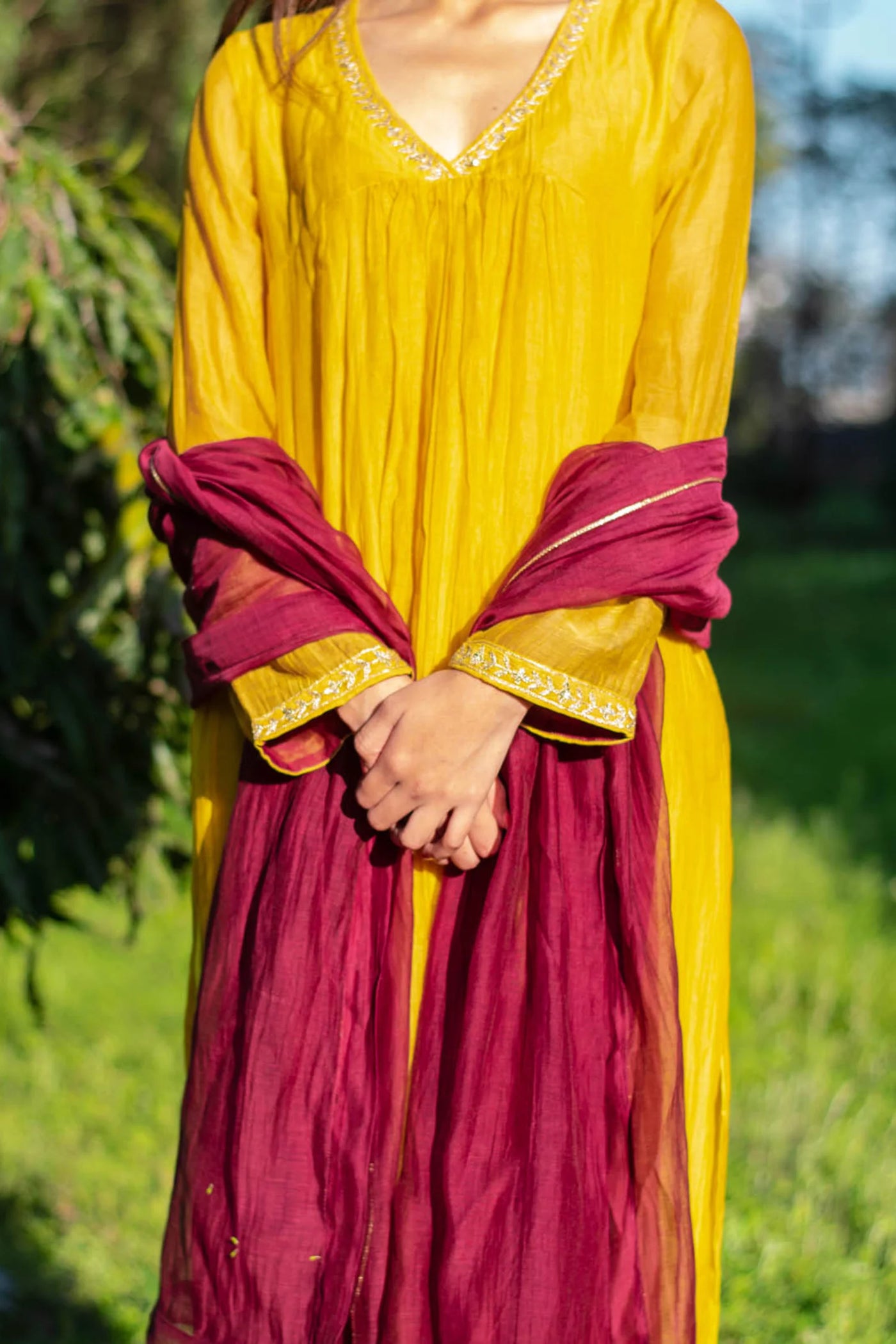 Yellow Handwoven Kurta Set Indian Clothing in Denver, CO, Aurora, CO, Boulder, CO, Fort Collins, CO, Colorado Springs, CO, Parker, CO, Highlands Ranch, CO, Cherry Creek, CO, Centennial, CO, and Longmont, CO. NATIONWIDE SHIPPING USA- India Fashion X