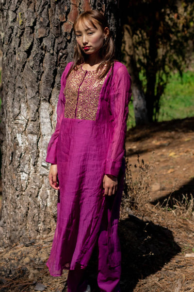 Purple Handwoven Kurta Set Indian Clothing in Denver, CO, Aurora, CO, Boulder, CO, Fort Collins, CO, Colorado Springs, CO, Parker, CO, Highlands Ranch, CO, Cherry Creek, CO, Centennial, CO, and Longmont, CO. NATIONWIDE SHIPPING USA- India Fashion X