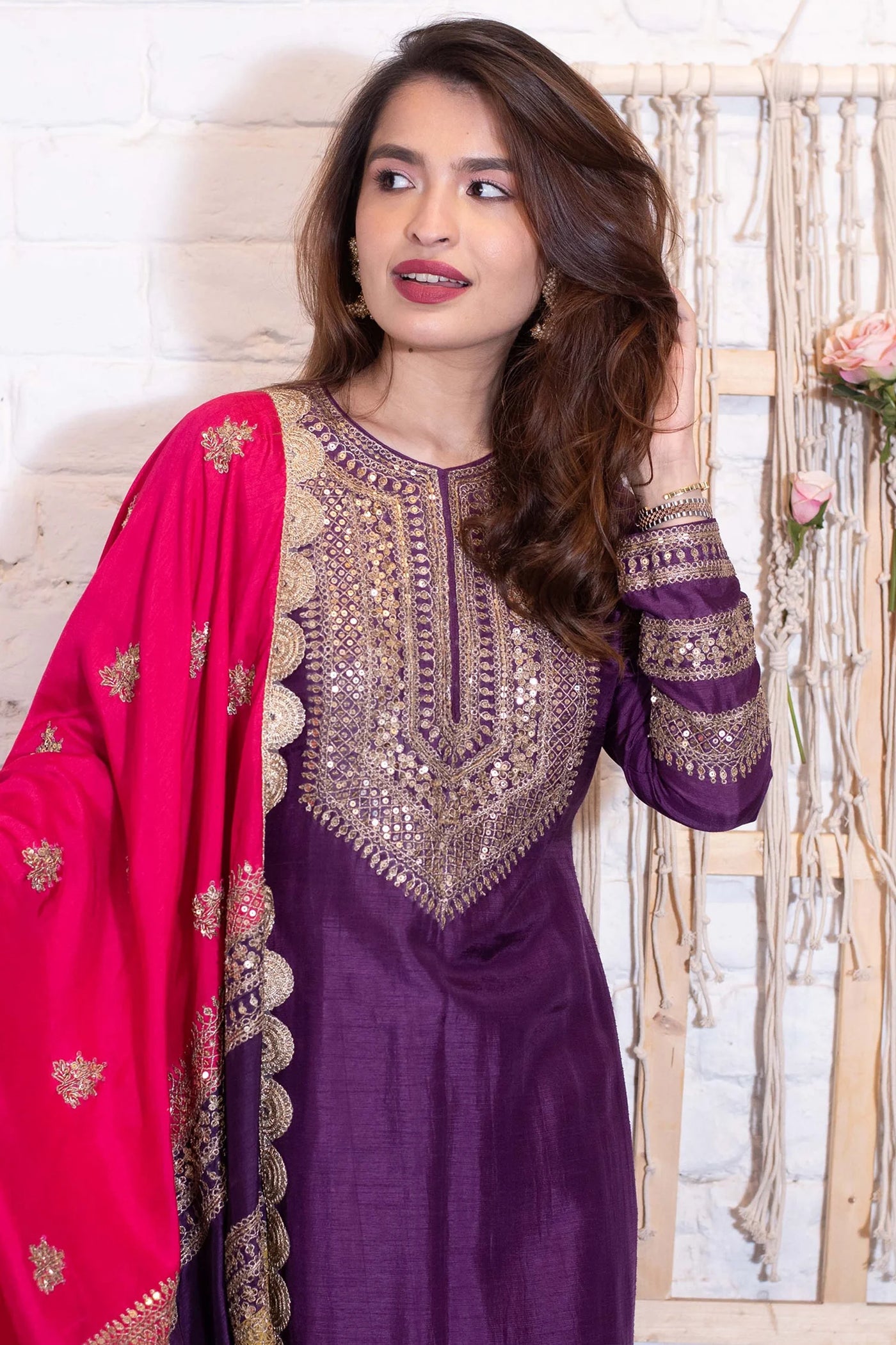 Purple Dori Embroidered Anarkali Indian Clothing in Denver, CO, Aurora, CO, Boulder, CO, Fort Collins, CO, Colorado Springs, CO, Parker, CO, Highlands Ranch, CO, Cherry Creek, CO, Centennial, CO, and Longmont, CO. NATIONWIDE SHIPPING USA- India Fashion X