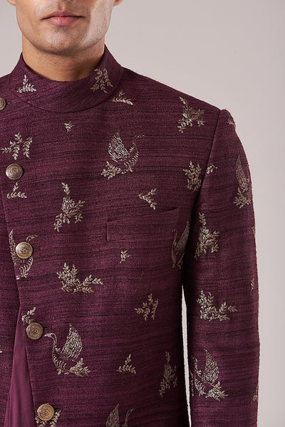 Old Mauve Sherwani Set Indian Clothing in Denver, CO, Aurora, CO, Boulder, CO, Fort Collins, CO, Colorado Springs, CO, Parker, CO, Highlands Ranch, CO, Cherry Creek, CO, Centennial, CO, and Longmont, CO. NATIONWIDE SHIPPING USA- India Fashion X