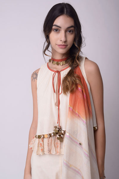 Flared Crop Top Sharara Set - Indian Clothing in Denver, CO, Aurora, CO, Boulder, CO, Fort Collins, CO, Colorado Springs, CO, Parker, CO, Highlands Ranch, CO, Cherry Creek, CO, Centennial, CO, and Longmont, CO. Nationwide shipping USA - India Fashion X