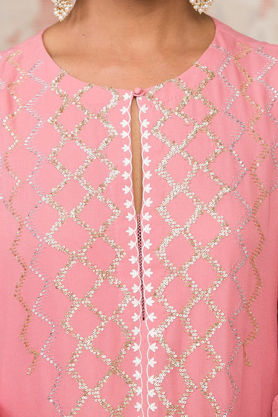 Blush Pink Embroidered Kurta Set Indian Clothing in Denver, CO, Aurora, CO, Boulder, CO, Fort Collins, CO, Colorado Springs, CO, Parker, CO, Highlands Ranch, CO, Cherry Creek, CO, Centennial, CO, and Longmont, CO. NATIONWIDE SHIPPING USA- India Fashion X