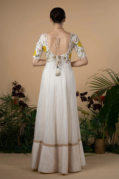 White Chennur Anarkali Set Indian Clothing in Denver, CO, Aurora, CO, Boulder, CO, Fort Collins, CO, Colorado Springs, CO, Parker, CO, Highlands Ranch, CO, Cherry Creek, CO, Centennial, CO, and Longmont, CO. NATIONWIDE SHIPPING USA- India Fashion X