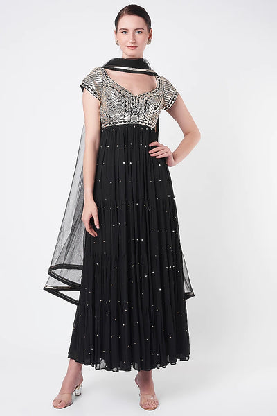 Black Egyptian Goddess Anarkali Indian Clothing in Denver, CO, Aurora, CO, Boulder, CO, Fort Collins, CO, Colorado Springs, CO, Parker, CO, Highlands Ranch, CO, Cherry Creek, CO, Centennial, CO, and Longmont, CO. NATIONWIDE SHIPPING USA- India Fashion X