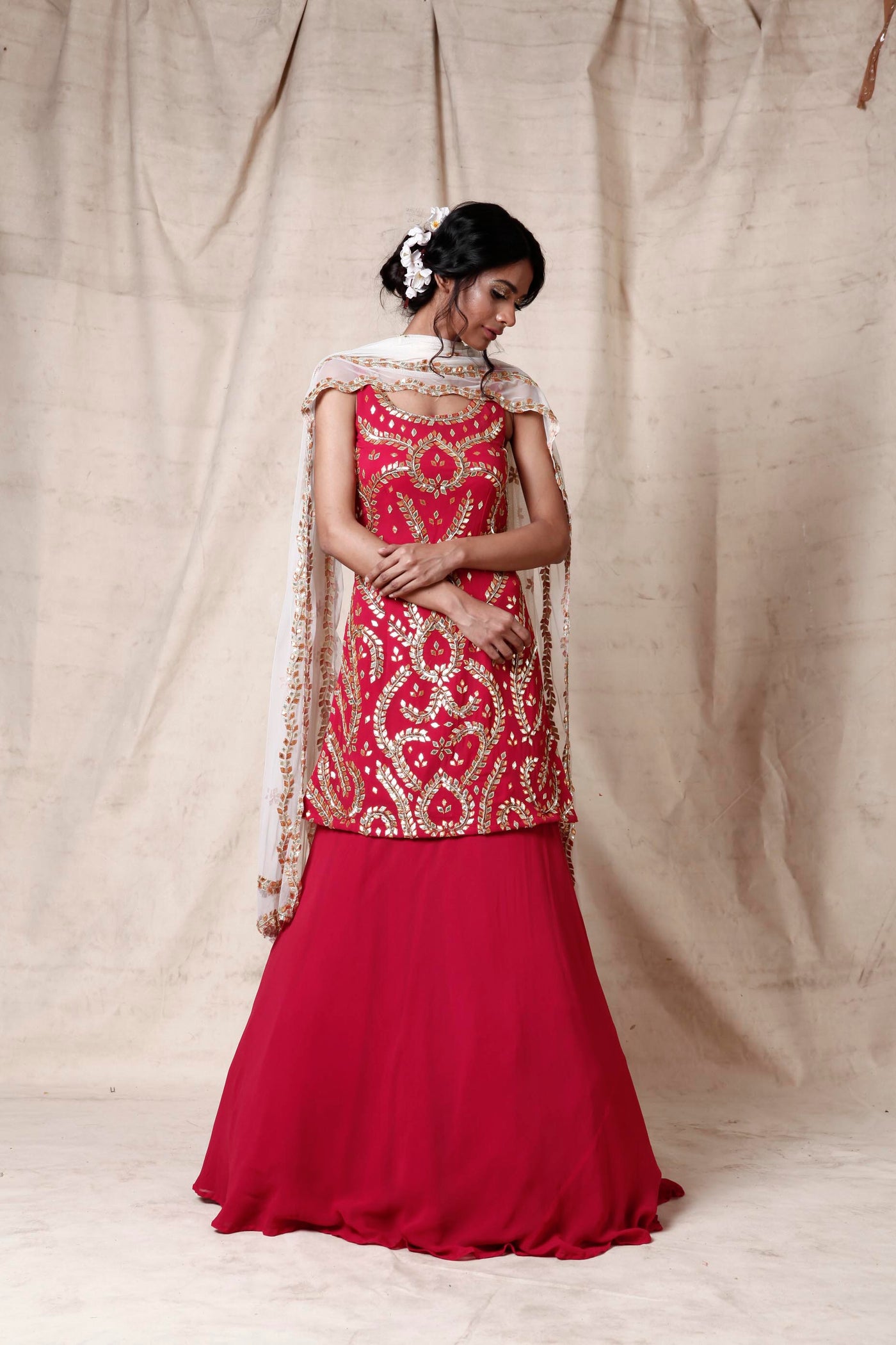Magenta Lehenga Set - Indian Clothing in Denver, CO, Aurora, CO, Boulder, CO, Fort Collins, CO, Colorado Springs, CO, Parker, CO, Highlands Ranch, CO, Cherry Creek, CO, Centennial, CO, and Longmont, CO. Nationwide shipping USA - India Fashion X