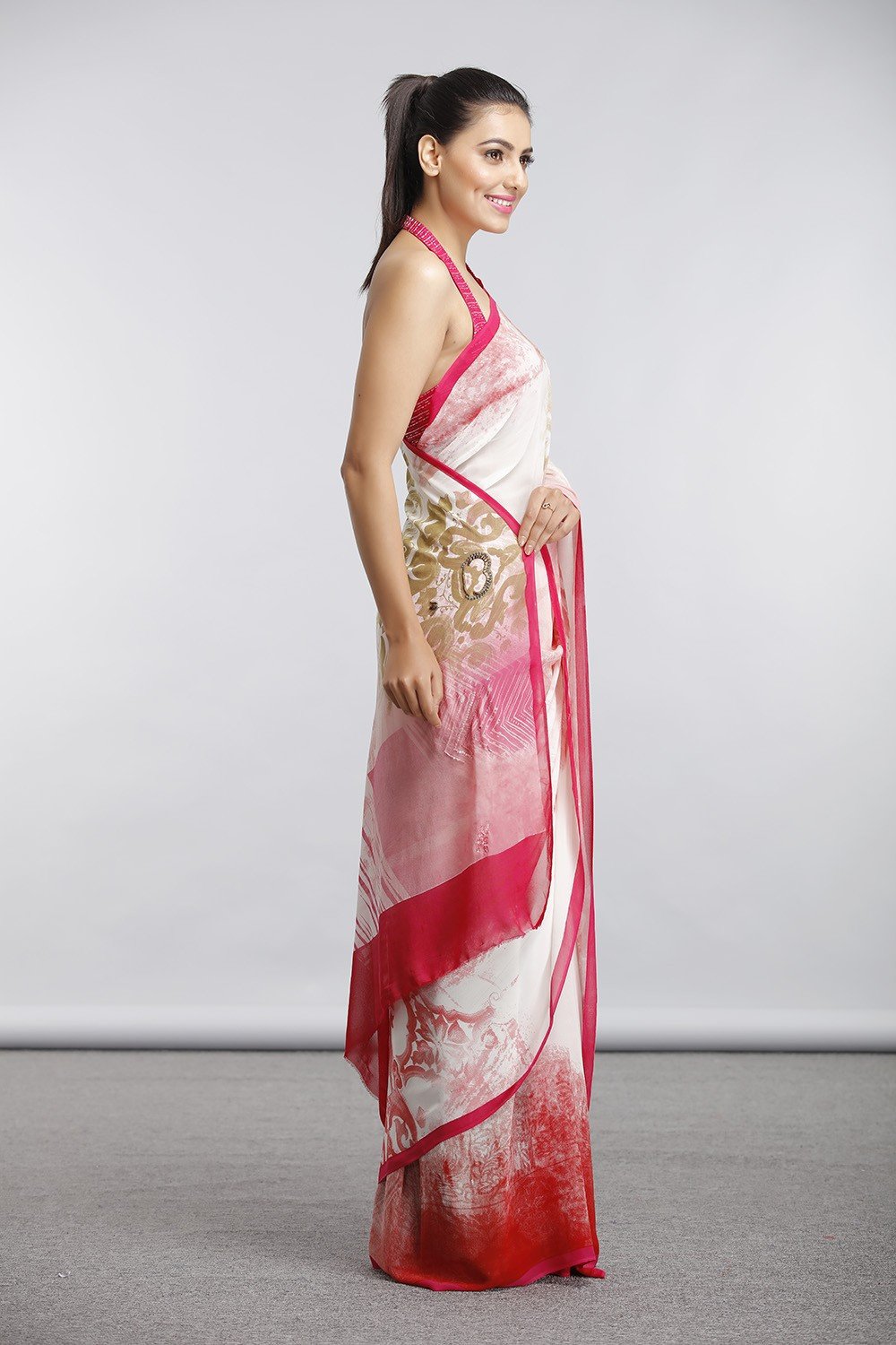 Ethnic Rani Melange Saree - Indian Clothing in Denver, CO, Aurora, CO, Boulder, CO, Fort Collins, CO, Colorado Springs, CO, Parker, CO, Highlands Ranch, CO, Cherry Creek, CO, Centennial, CO, and Longmont, CO. Nationwide shipping USA - India Fashion X