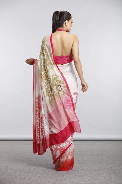Ethnic Rani Melange Saree - Indian Clothing in Denver, CO, Aurora, CO, Boulder, CO, Fort Collins, CO, Colorado Springs, CO, Parker, CO, Highlands Ranch, CO, Cherry Creek, CO, Centennial, CO, and Longmont, CO. Nationwide shipping USA - India Fashion X