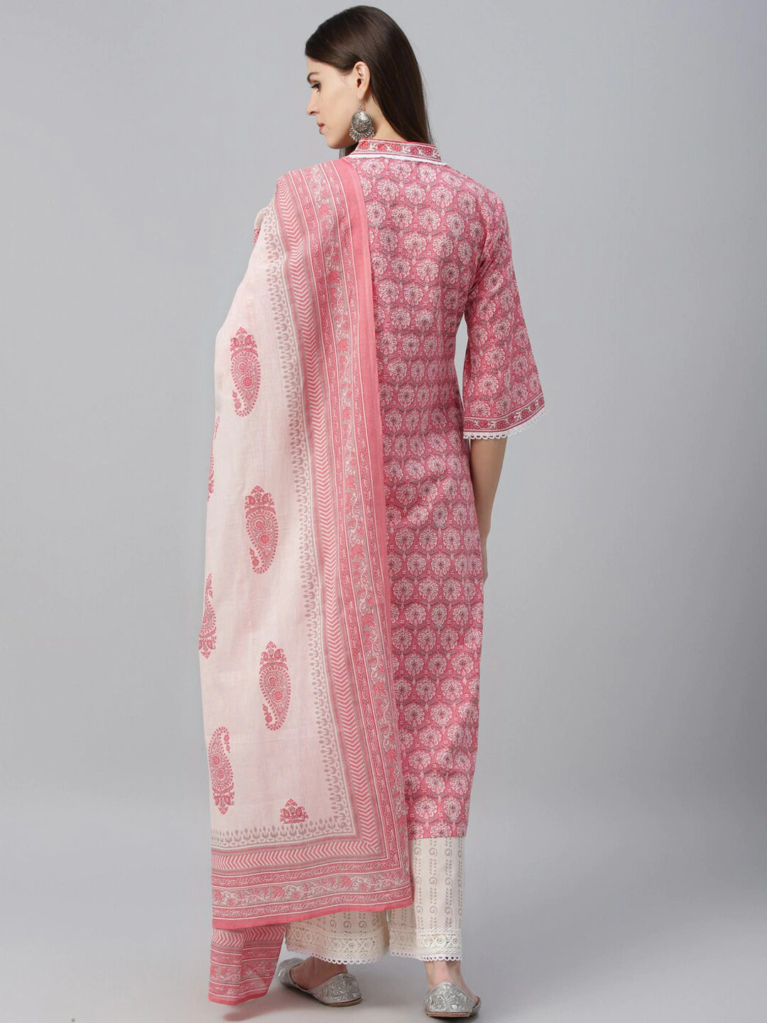 Pink Ethnic Kurta Palazzo - Indian Clothing in Denver, CO, Aurora, CO, Boulder, CO, Fort Collins, CO, Colorado Springs, CO, Parker, CO, Highlands Ranch, CO, Cherry Creek, CO, Centennial, CO, and Longmont, CO. Nationwide shipping USA - India Fashion X