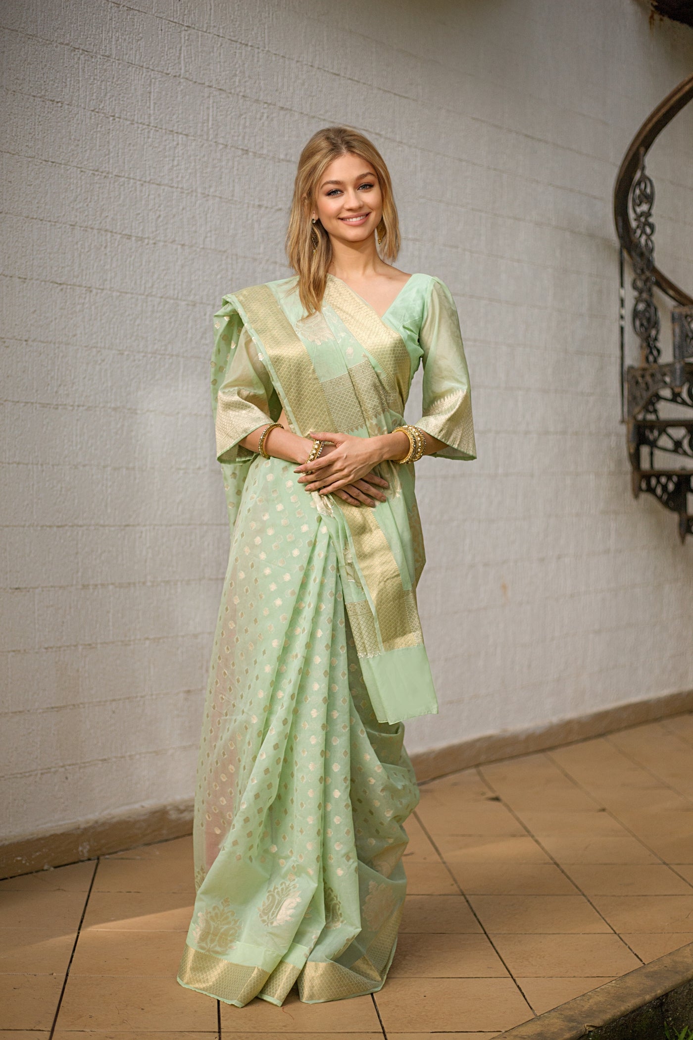 Light Green Banarasi Saree Indian Clothing in Denver, CO, Aurora, CO, Boulder, CO, Fort Collins, CO, Colorado Springs, CO, Parker, CO, Highlands Ranch, CO, Cherry Creek, CO, Centennial, CO, and Longmont, CO. NATIONWIDE SHIPPING USA- India Fashion X