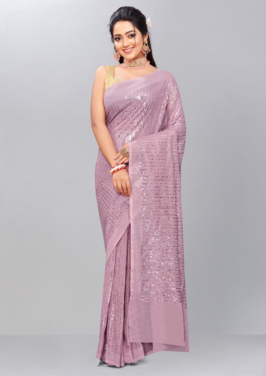 Lavender Shimmer Saree - Indian Clothing in Denver, CO, Aurora, CO, Boulder, CO, Fort Collins, CO, Colorado Springs, CO, Parker, CO, Highlands Ranch, CO, Cherry Creek, CO, Centennial, CO, and Longmont, CO. Nationwide shipping USA - India Fashion X