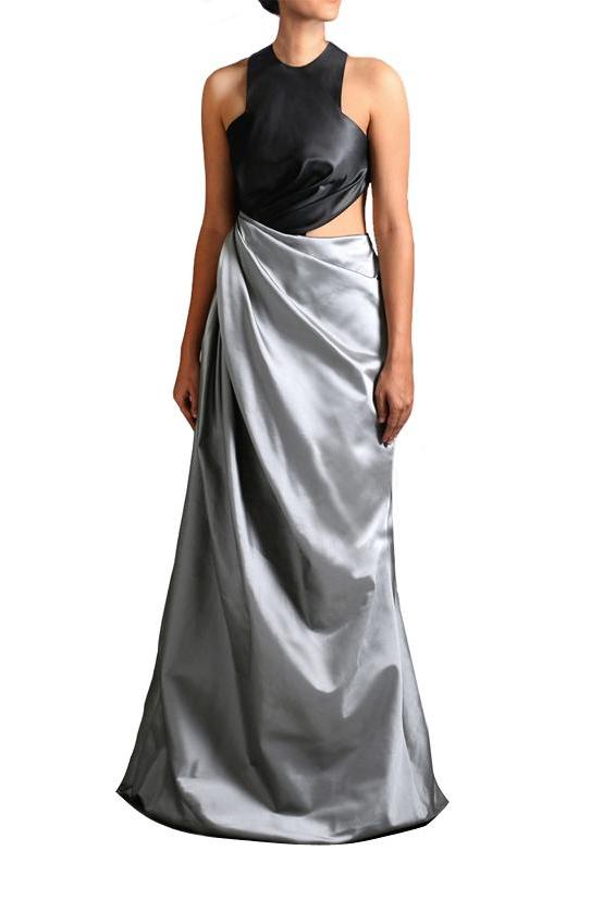 GLAMOROUS TWISTED GOWN - Indian Clothing in Denver, CO, Aurora, CO, Boulder, CO, Fort Collins, CO, Colorado Springs, CO, Parker, CO, Highlands Ranch, CO, Cherry Creek, CO, Centennial, CO, and Longmont, CO. Nationwide shipping USA - India Fashion X