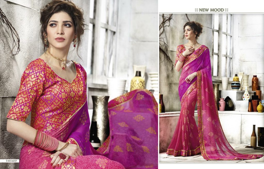 Dark pink with golden work chiffon saree Indian Clothing in Denver, CO, Aurora, CO, Boulder, CO, Fort Collins, CO, Colorado Springs, CO, Parker, CO, Highlands Ranch, CO, Cherry Creek, CO, Centennial, CO, and Longmont, CO. NATIONWIDE SHIPPING USA- India Fashion X