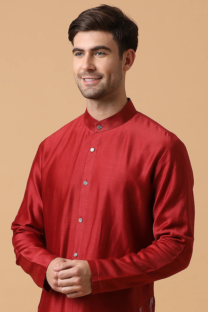 Crimson Red Kurta Set Indian Clothing in Denver, CO, Aurora, CO, Boulder, CO, Fort Collins, CO, Colorado Springs, CO, Parker, CO, Highlands Ranch, CO, Cherry Creek, CO, Centennial, CO, and Longmont, CO. NATIONWIDE SHIPPING USA- India Fashion X