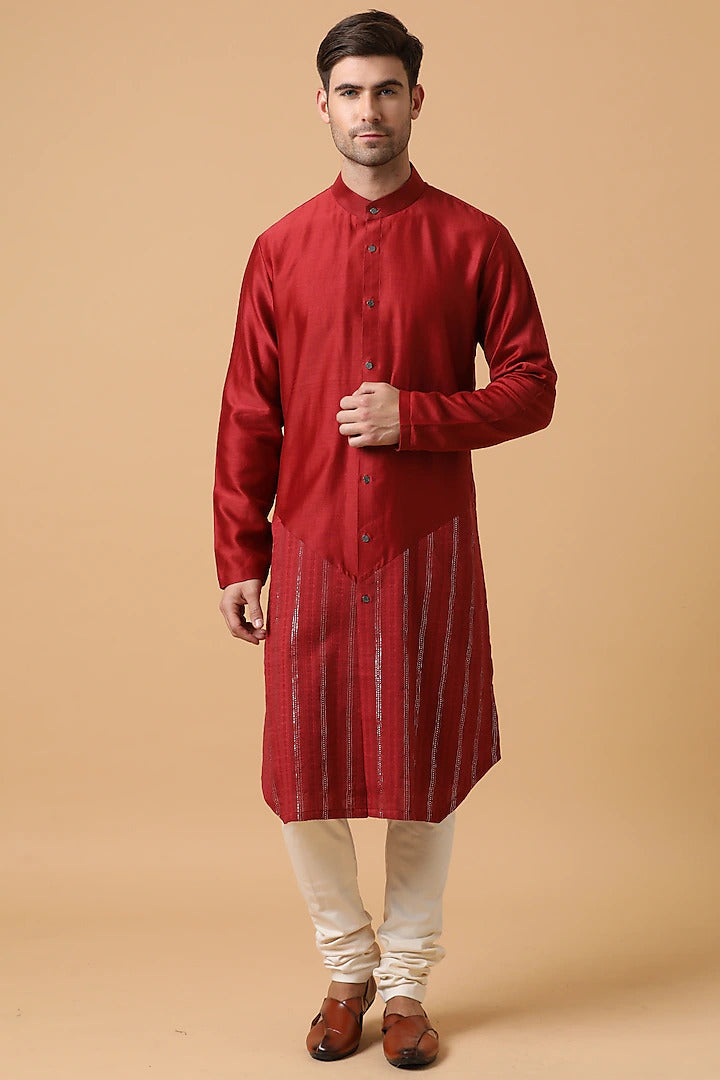 Crimson Red Kurta Set Indian Clothing in Denver, CO, Aurora, CO, Boulder, CO, Fort Collins, CO, Colorado Springs, CO, Parker, CO, Highlands Ranch, CO, Cherry Creek, CO, Centennial, CO, and Longmont, CO. NATIONWIDE SHIPPING USA- India Fashion X