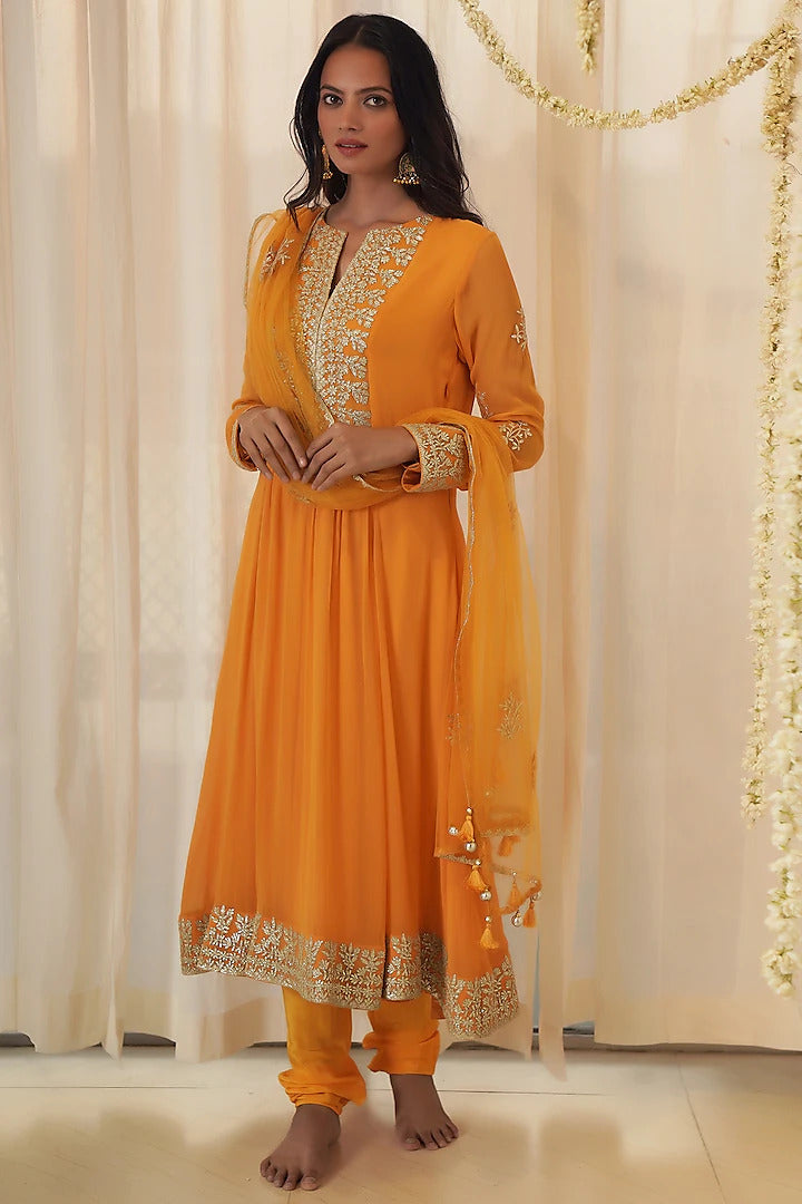 Dandelion Yellow Kurta Set - Indian Clothing in Denver, CO, Aurora, CO, Boulder, CO, Fort Collins, CO, Colorado Springs, CO, Parker, CO, Highlands Ranch, CO, Cherry Creek, CO, Centennial, CO, and Longmont, CO. Nationwide shipping USA - India Fashion X