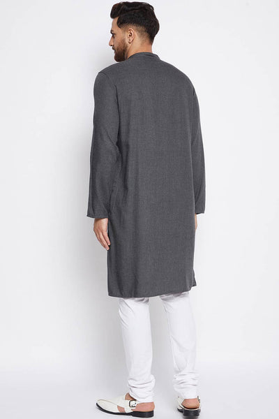 Gray Cotton Kurta Indian Clothing in Denver, CO, Aurora, CO, Boulder, CO, Fort Collins, CO, Colorado Springs, CO, Parker, CO, Highlands Ranch, CO, Cherry Creek, CO, Centennial, CO, and Longmont, CO. NATIONWIDE SHIPPING USA- India Fashion X
