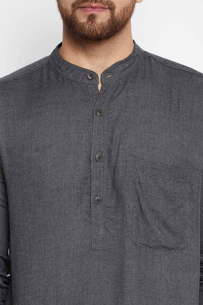 Gray Cotton Kurta Indian Clothing in Denver, CO, Aurora, CO, Boulder, CO, Fort Collins, CO, Colorado Springs, CO, Parker, CO, Highlands Ranch, CO, Cherry Creek, CO, Centennial, CO, and Longmont, CO. NATIONWIDE SHIPPING USA- India Fashion X