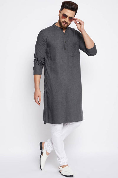 Gray Cotton Kurta Indian Clothing in Denver, CO, Aurora, CO, Boulder, CO, Fort Collins, CO, Colorado Springs, CO, Parker, CO, Highlands Ranch, CO, Cherry Creek, CO, Centennial, CO, and Longmont, CO. NATIONWIDE SHIPPING USA- India Fashion X