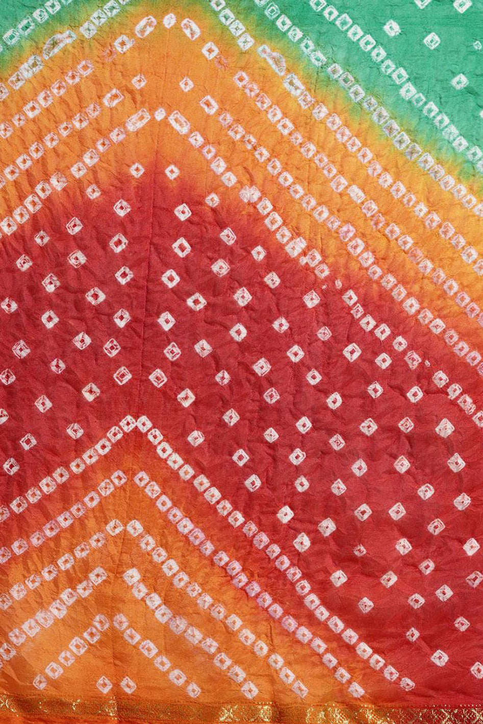 Orange Tie Dye Bandhani Saree - Indian Clothing in Denver, CO, Aurora, CO, Boulder, CO, Fort Collins, CO, Colorado Springs, CO, Parker, CO, Highlands Ranch, CO, Cherry Creek, CO, Centennial, CO, and Longmont, CO. Nationwide shipping USA - India Fashion X