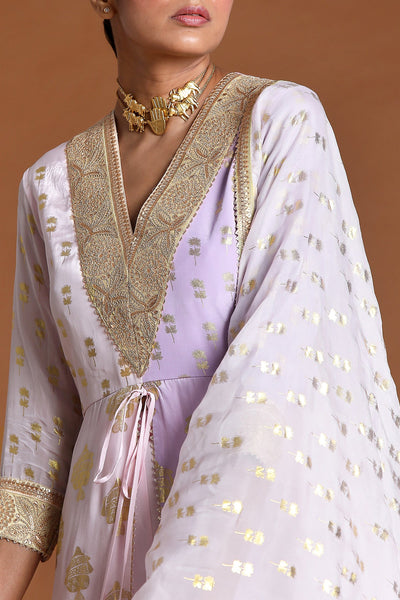 Soft Purple Fern Palazzo Set - Indian Clothing in Denver, CO, Aurora, CO, Boulder, CO, Fort Collins, CO, Colorado Springs, CO, Parker, CO, Highlands Ranch, CO, Cherry Creek, CO, Centennial, CO, and Longmont, CO. Nationwide shipping USA - India Fashion X
