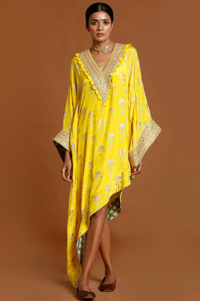 Lemon Yellow Kaftan Indian Clothing in Denver, CO, Aurora, CO, Boulder, CO, Fort Collins, CO, Colorado Springs, CO, Parker, CO, Highlands Ranch, CO, Cherry Creek, CO, Centennial, CO, and Longmont, CO. NATIONWIDE SHIPPING USA- India Fashion X