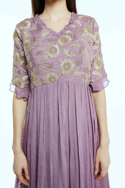 Lilac Kurta Farshi Pants Set - Indian Clothing in Denver, CO, Aurora, CO, Boulder, CO, Fort Collins, CO, Colorado Springs, CO, Parker, CO, Highlands Ranch, CO, Cherry Creek, CO, Centennial, CO, and Longmont, CO. Nationwide shipping USA - India Fashion X