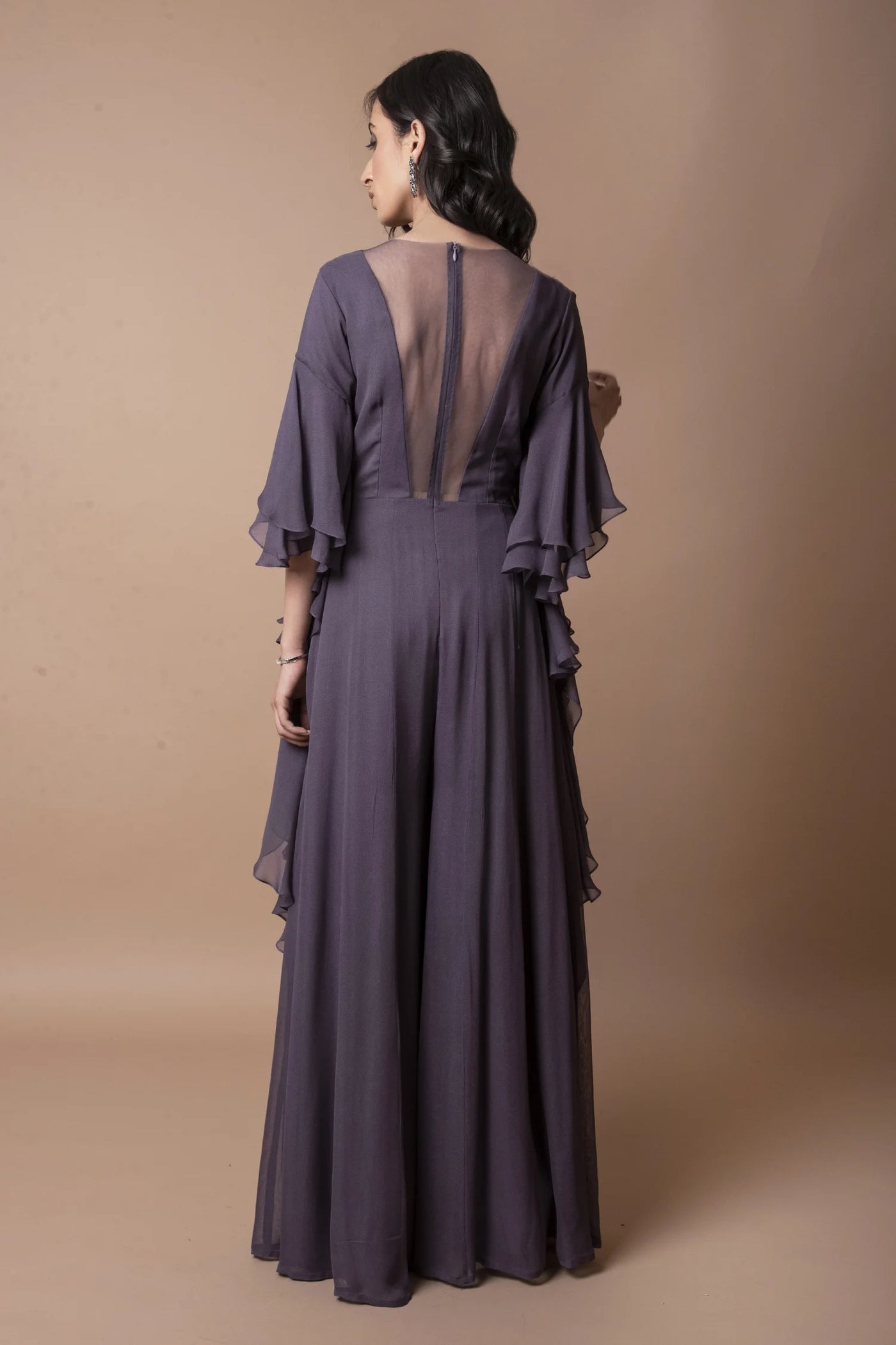 Purple Floral Embellished Jumpsuit Indian Clothing in Denver, CO, Aurora, CO, Boulder, CO, Fort Collins, CO, Colorado Springs, CO, Parker, CO, Highlands Ranch, CO, Cherry Creek, CO, Centennial, CO, and Longmont, CO. NATIONWIDE SHIPPING USA- India Fashion X