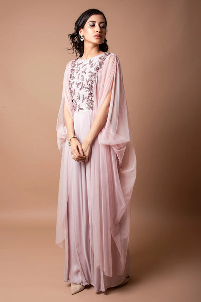 Pink Cowl Sleeve Jumpsuit Indian Clothing in Denver, CO, Aurora, CO, Boulder, CO, Fort Collins, CO, Colorado Springs, CO, Parker, CO, Highlands Ranch, CO, Cherry Creek, CO, Centennial, CO, and Longmont, CO. NATIONWIDE SHIPPING USA- India Fashion X