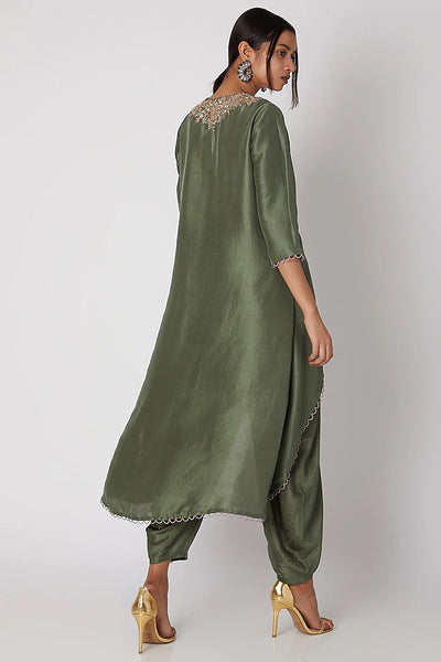 Olive Kurta Patiala Set - Indian Clothing in Denver, CO, Aurora, CO, Boulder, CO, Fort Collins, CO, Colorado Springs, CO, Parker, CO, Highlands Ranch, CO, Cherry Creek, CO, Centennial, CO, and Longmont, CO. Nationwide shipping USA - India Fashion X