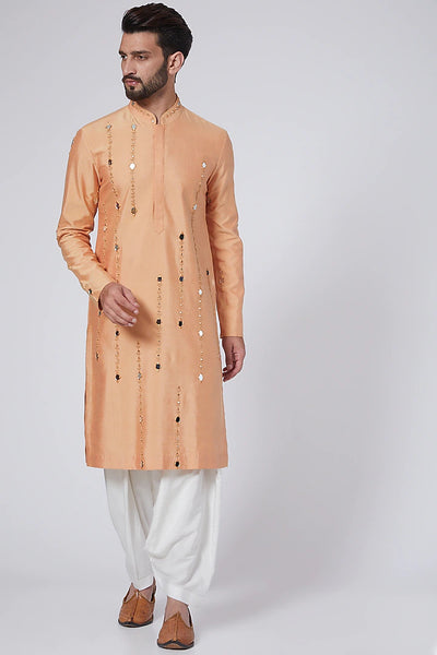 Mustard Embroidered Kurta Set Indian Clothing in Denver, CO, Aurora, CO, Boulder, CO, Fort Collins, CO, Colorado Springs, CO, Parker, CO, Highlands Ranch, CO, Cherry Creek, CO, Centennial, CO, and Longmont, CO. NATIONWIDE SHIPPING USA- India Fashion X