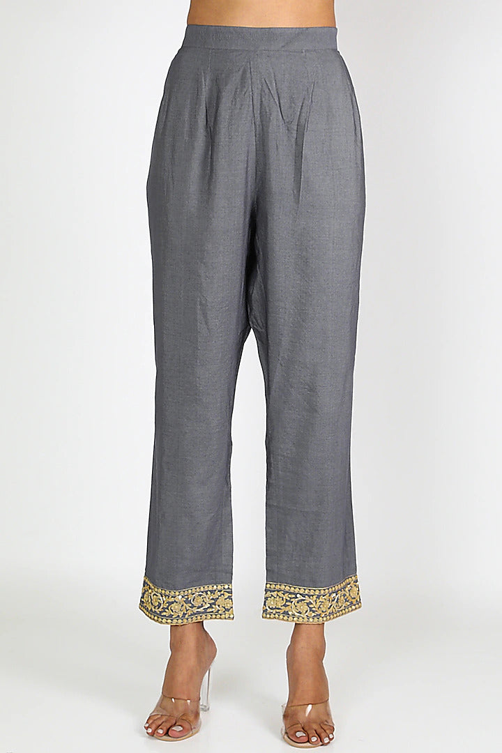 Gray Aari Kurta Salwar Set Indian Clothing in Denver, CO, Aurora, CO, Boulder, CO, Fort Collins, CO, Colorado Springs, CO, Parker, CO, Highlands Ranch, CO, Cherry Creek, CO, Centennial, CO, and Longmont, CO. NATIONWIDE SHIPPING USA- India Fashion X
