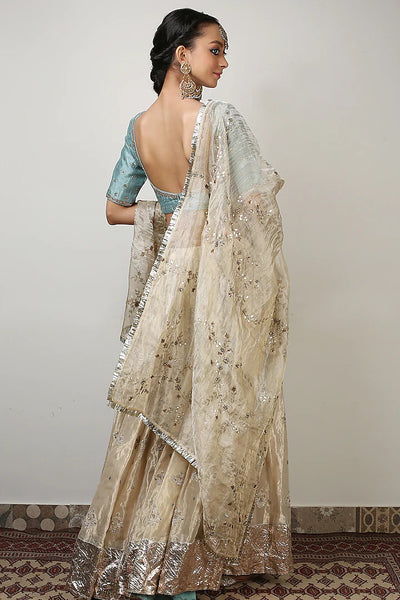 Ivory Embroidered Lehenga Set - Indian Clothing in Denver, CO, Aurora, CO, Boulder, CO, Fort Collins, CO, Colorado Springs, CO, Parker, CO, Highlands Ranch, CO, Cherry Creek, CO, Centennial, CO, and Longmont, CO. Nationwide shipping USA - India Fashion X