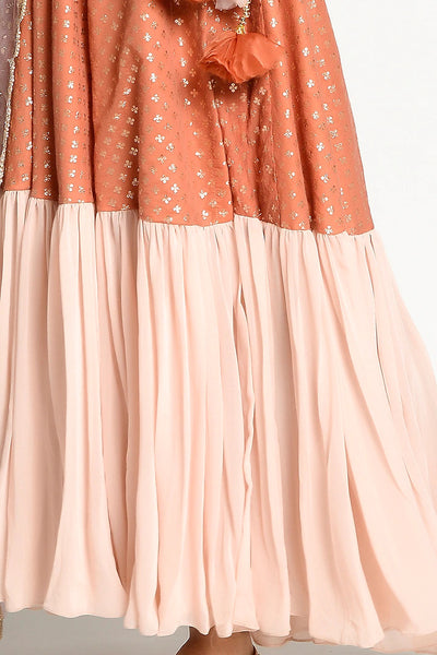 Sunset Orange Angrakha Anarkali - Indian Clothing in Denver, CO, Aurora, CO, Boulder, CO, Fort Collins, CO, Colorado Springs, CO, Parker, CO, Highlands Ranch, CO, Cherry Creek, CO, Centennial, CO, and Longmont, CO. Nationwide shipping USA - India Fashion X