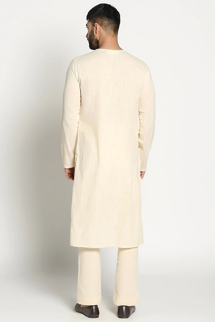 Ivory Linen Kurta Indian Clothing in Denver, CO, Aurora, CO, Boulder, CO, Fort Collins, CO, Colorado Springs, CO, Parker, CO, Highlands Ranch, CO, Cherry Creek, CO, Centennial, CO, and Longmont, CO. NATIONWIDE SHIPPING USA- India Fashion X