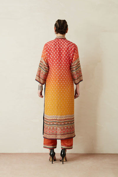 Ethnic Sunrise Print Kurta - Indian Clothing in Denver, CO, Aurora, CO, Boulder, CO, Fort Collins, CO, Colorado Springs, CO, Parker, CO, Highlands Ranch, CO, Cherry Creek, CO, Centennial, CO, and Longmont, CO. Nationwide shipping USA - India Fashion X