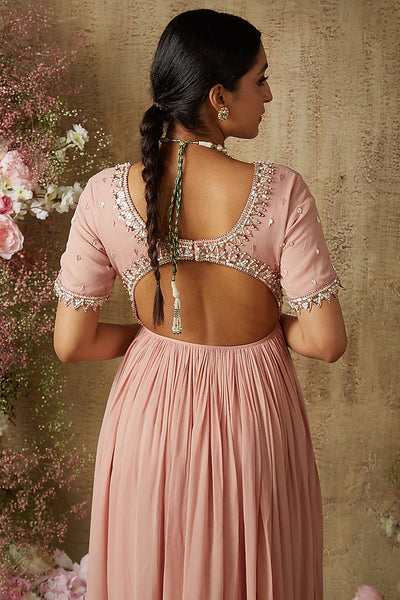 Blush Pink Lehenga Style Anarkali - Indian Clothing in Denver, CO, Aurora, CO, Boulder, CO, Fort Collins, CO, Colorado Springs, CO, Parker, CO, Highlands Ranch, CO, Cherry Creek, CO, Centennial, CO, and Longmont, CO. Nationwide shipping USA - India Fashion X