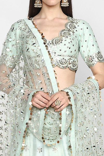 Sky Blue Embroidered Lehenga Set - Indian Clothing in Denver, CO, Aurora, CO, Boulder, CO, Fort Collins, CO, Colorado Springs, CO, Parker, CO, Highlands Ranch, CO, Cherry Creek, CO, Centennial, CO, and Longmont, CO. Nationwide shipping USA - India Fashion X