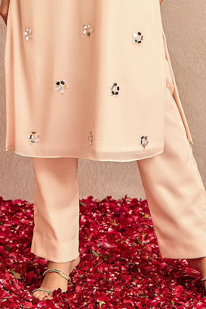 Old Rose Pink Kurta Set - Indian Clothing in Denver, CO, Aurora, CO, Boulder, CO, Fort Collins, CO, Colorado Springs, CO, Parker, CO, Highlands Ranch, CO, Cherry Creek, CO, Centennial, CO, and Longmont, CO. Nationwide shipping USA - India Fashion X