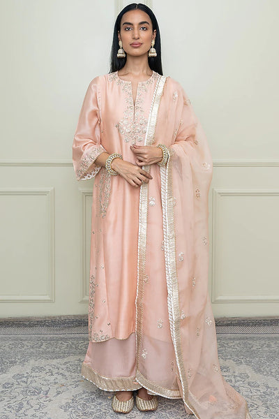 Pink Gota Chauga Kurta Set - Indian Clothing in Denver, CO, Aurora, CO, Boulder, CO, Fort Collins, CO, Colorado Springs, CO, Parker, CO, Highlands Ranch, CO, Cherry Creek, CO, Centennial, CO, and Longmont, CO. Nationwide shipping USA - India Fashion X