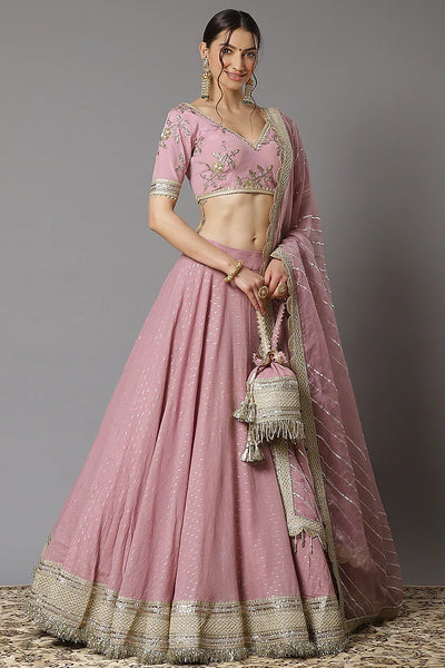Soft Lilac Lehenga Set - Indian Clothing in Denver, CO, Aurora, CO, Boulder, CO, Fort Collins, CO, Colorado Springs, CO, Parker, CO, Highlands Ranch, CO, Cherry Creek, CO, Centennial, CO, and Longmont, CO. Nationwide shipping USA - India Fashion X