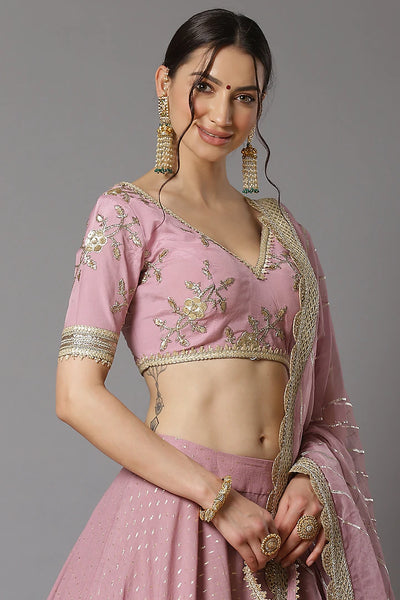 Soft Lilac Lehenga Set - Indian Clothing in Denver, CO, Aurora, CO, Boulder, CO, Fort Collins, CO, Colorado Springs, CO, Parker, CO, Highlands Ranch, CO, Cherry Creek, CO, Centennial, CO, and Longmont, CO. Nationwide shipping USA - India Fashion X