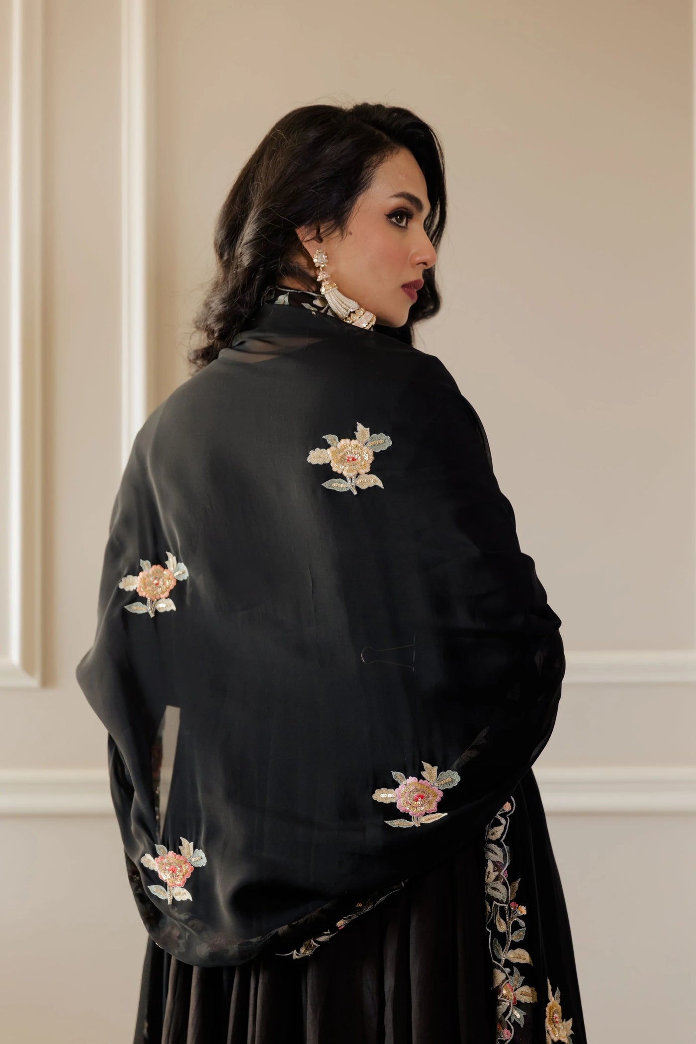 Black Kali Anarkali Set Indian Clothing in Denver, CO, Aurora, CO, Boulder, CO, Fort Collins, CO, Colorado Springs, CO, Parker, CO, Highlands Ranch, CO, Cherry Creek, CO, Centennial, CO, and Longmont, CO. NATIONWIDE SHIPPING USA- India Fashion X