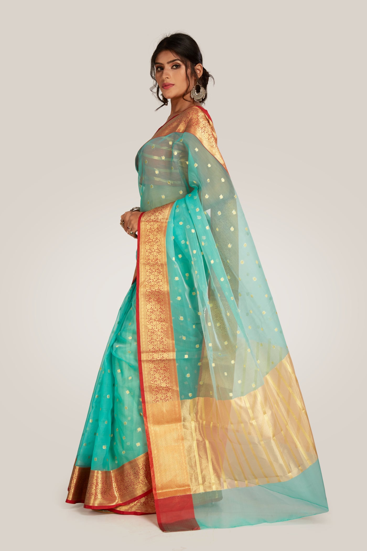 Sea Green Silk Saree - Indian Clothing in Denver, CO, Aurora, CO, Boulder, CO, Fort Collins, CO, Colorado Springs, CO, Parker, CO, Highlands Ranch, CO, Cherry Creek, CO, Centennial, CO, and Longmont, CO. Nationwide shipping USA - India Fashion X