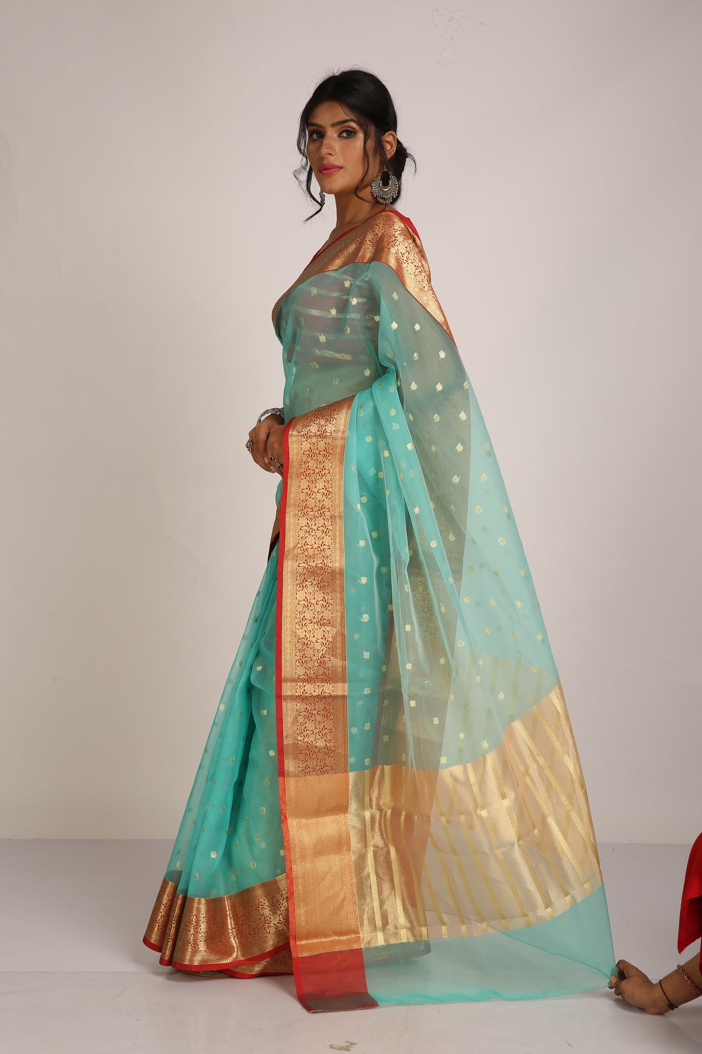 Sea Green Silk Saree - Indian Clothing in Denver, CO, Aurora, CO, Boulder, CO, Fort Collins, CO, Colorado Springs, CO, Parker, CO, Highlands Ranch, CO, Cherry Creek, CO, Centennial, CO, and Longmont, CO. Nationwide shipping USA - India Fashion X