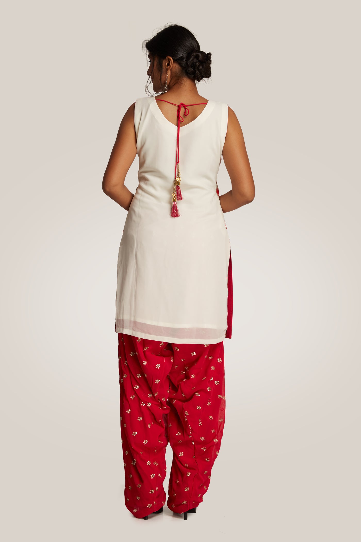 Punjabi Salwar Kameez in Red - Indian Clothing in Denver, CO, Aurora, CO, Boulder, CO, Fort Collins, CO, Colorado Springs, CO, Parker, CO, Highlands Ranch, CO, Cherry Creek, CO, Centennial, CO, and Longmont, CO. Nationwide shipping USA - India Fashion X