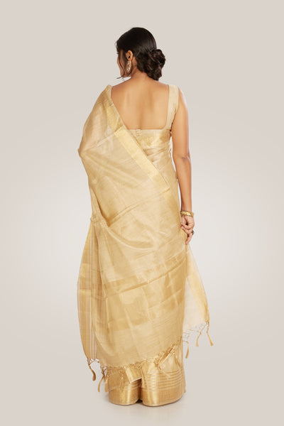 Butterscotch Gold Saree - Indian Clothing in Denver, CO, Aurora, CO, Boulder, CO, Fort Collins, CO, Colorado Springs, CO, Parker, CO, Highlands Ranch, CO, Cherry Creek, CO, Centennial, CO, and Longmont, CO. Nationwide shipping USA - India Fashion X