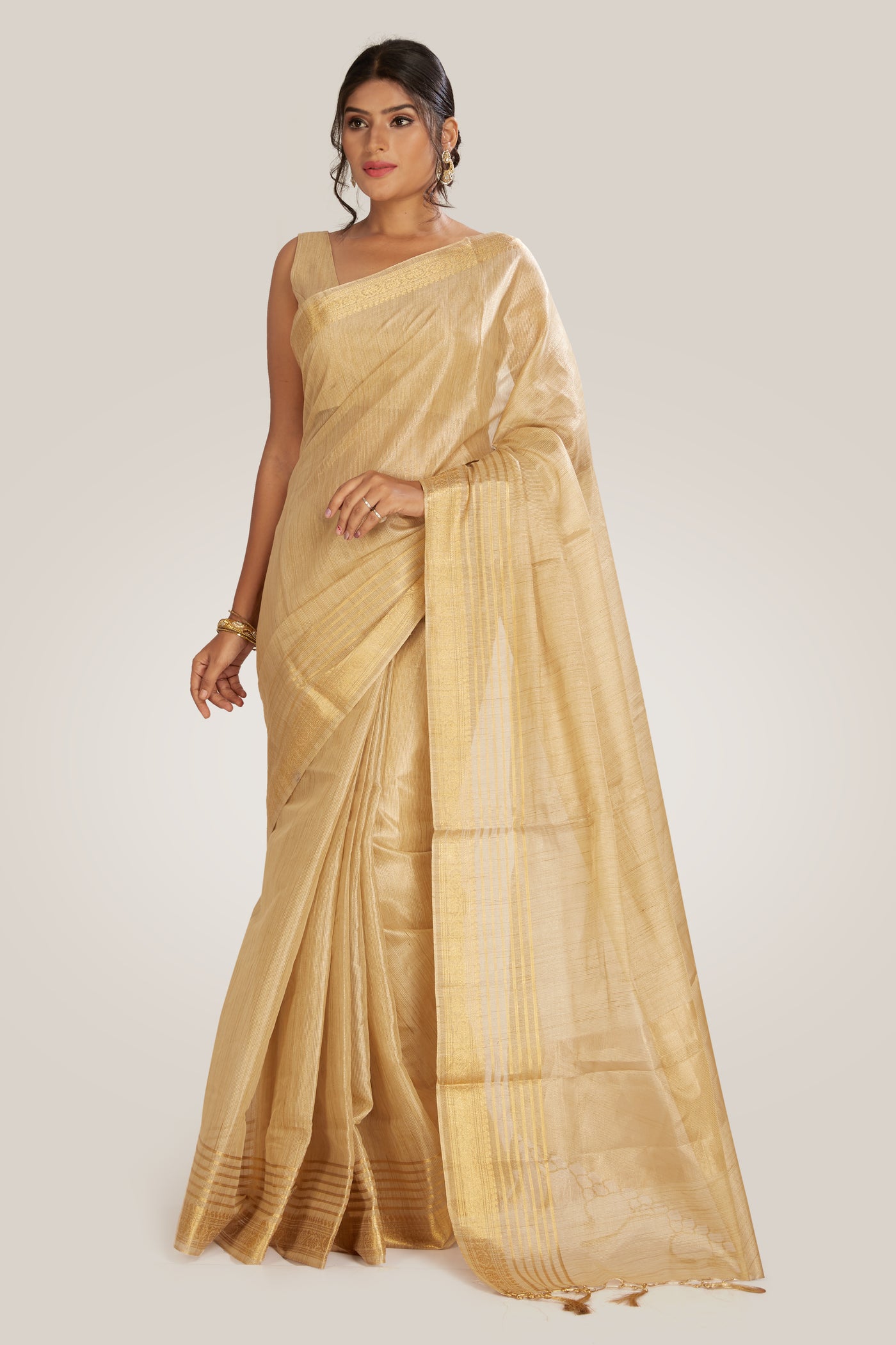 Butterscotch Gold Saree - Indian Clothing in Denver, CO, Aurora, CO, Boulder, CO, Fort Collins, CO, Colorado Springs, CO, Parker, CO, Highlands Ranch, CO, Cherry Creek, CO, Centennial, CO, and Longmont, CO. Nationwide shipping USA - India Fashion X