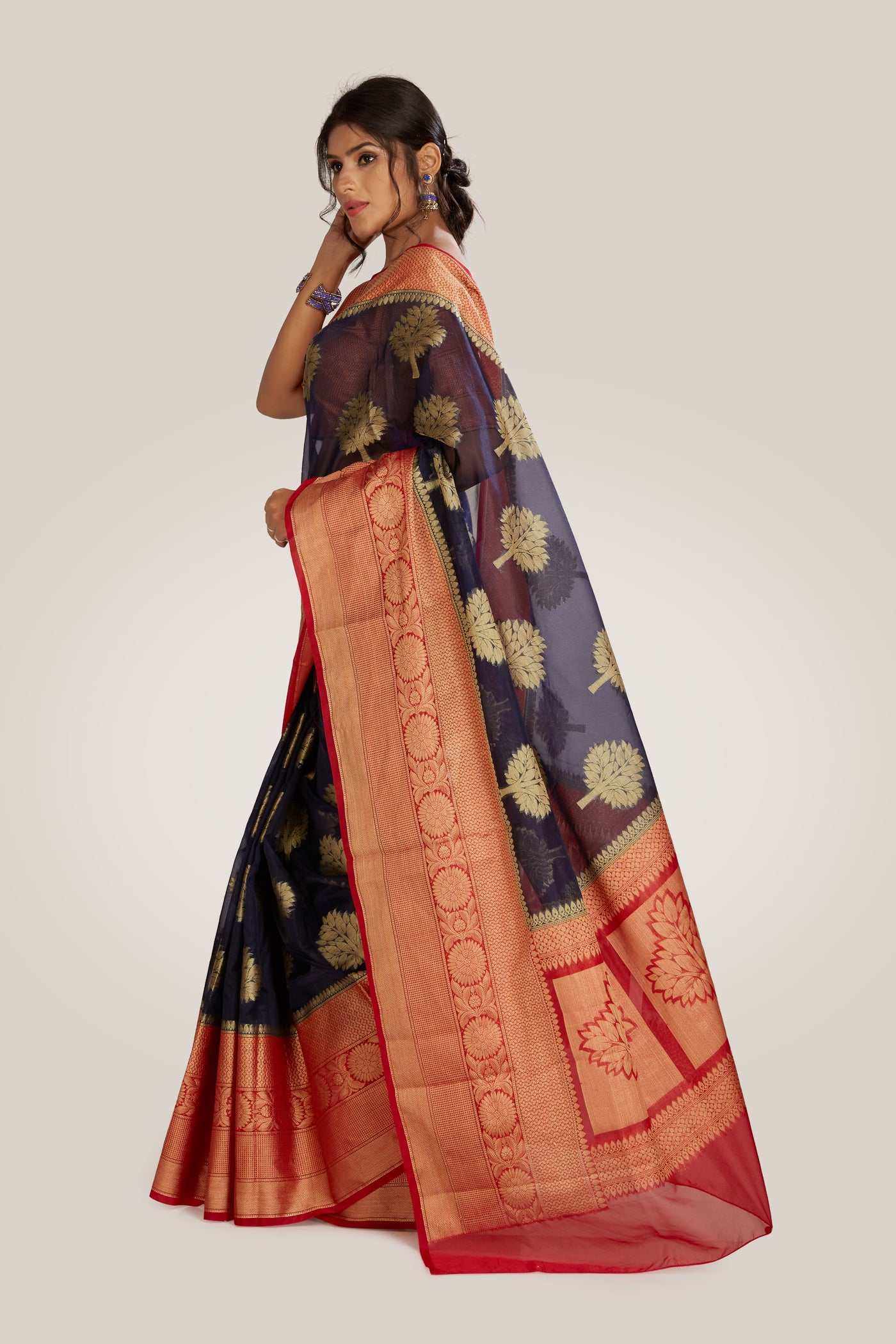 Fine Organza Tissue Saree - Indian Clothing in Denver, CO, Aurora, CO, Boulder, CO, Fort Collins, CO, Colorado Springs, CO, Parker, CO, Highlands Ranch, CO, Cherry Creek, CO, Centennial, CO, and Longmont, CO. Nationwide shipping USA - India Fashion X