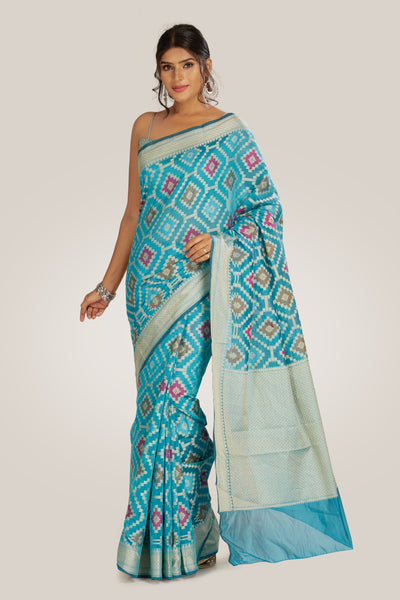 Ethnic Motif Silk Saree - Indian Clothing in Denver, CO, Aurora, CO, Boulder, CO, Fort Collins, CO, Colorado Springs, CO, Parker, CO, Highlands Ranch, CO, Cherry Creek, CO, Centennial, CO, and Longmont, CO. Nationwide shipping USA - India Fashion X