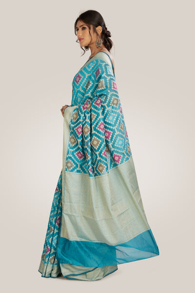 Ethnic Motif Silk Saree - Indian Clothing in Denver, CO, Aurora, CO, Boulder, CO, Fort Collins, CO, Colorado Springs, CO, Parker, CO, Highlands Ranch, CO, Cherry Creek, CO, Centennial, CO, and Longmont, CO. Nationwide shipping USA - India Fashion X